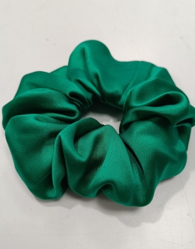 Smaragda zaļa zīdu matu gumija